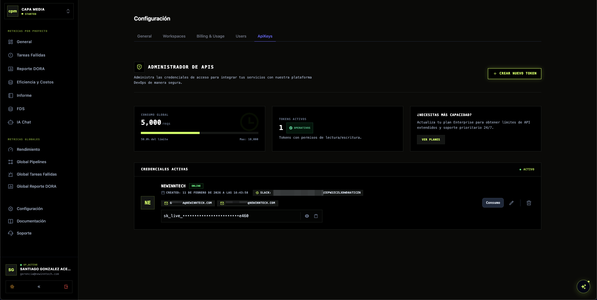 Auditoría y Gestión de API Keys - DevOps Monitor